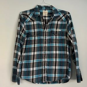 Lucky Brand long sleeve button down plaid shirt